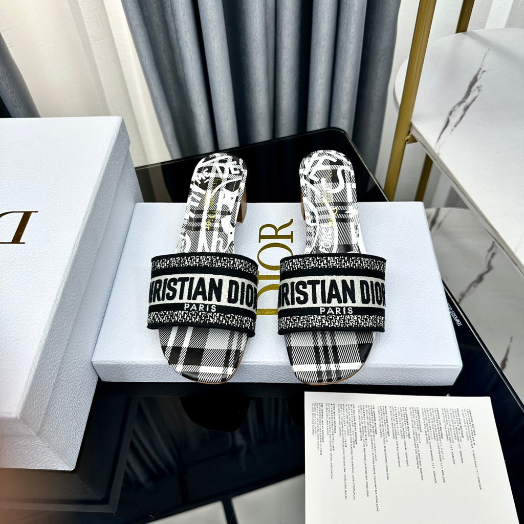 DIOR CD Mule Dway Heeled Slide 45mm Style 54