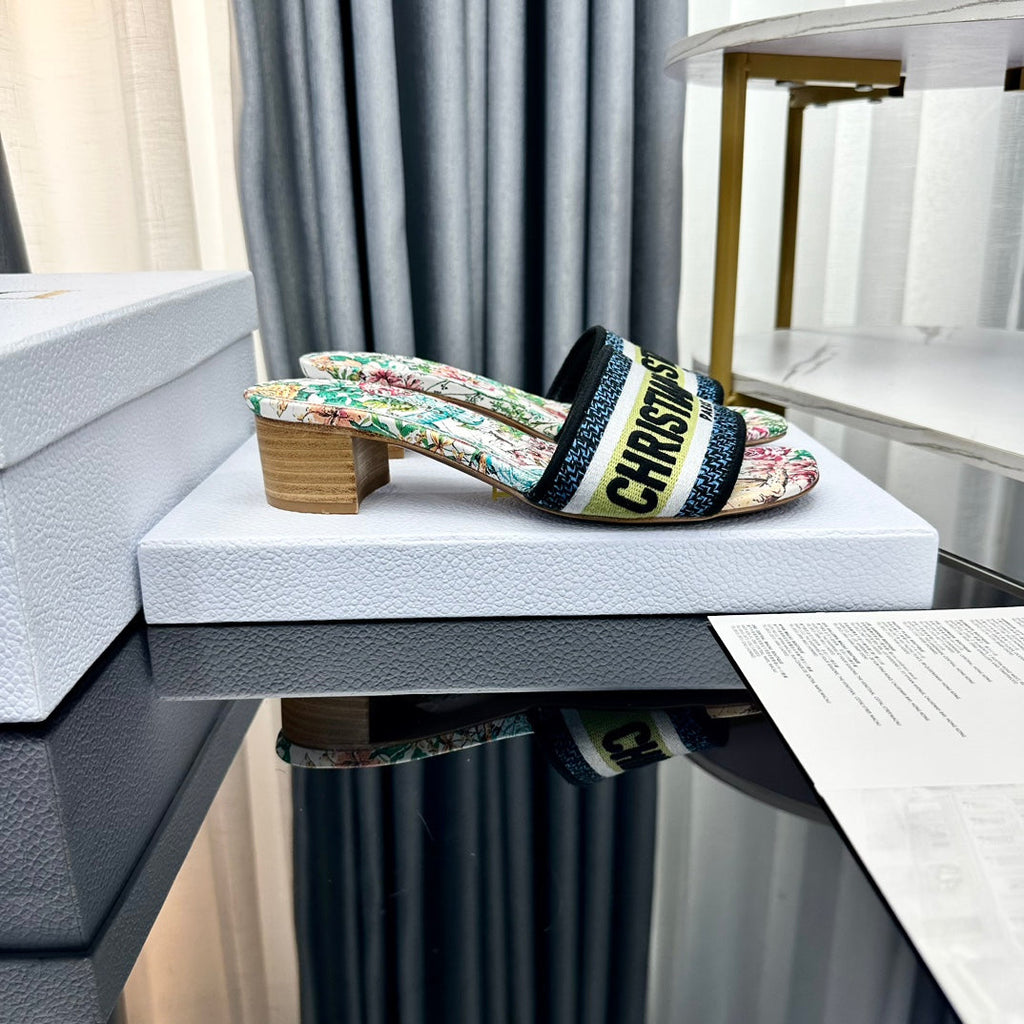 DIOR CD Mule Dway Heeled Slide 45mm Style 49