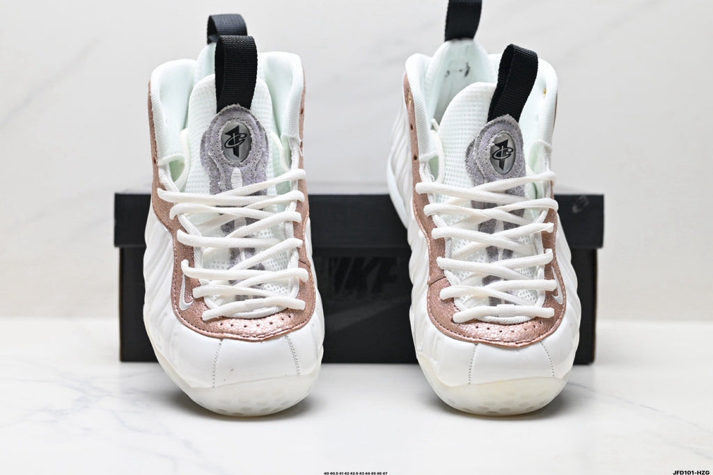Nike Air Foamposite Penny Hardaway White and Rose High-Top Sneakers