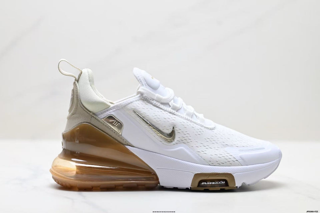 Nike Air Max 720 White and Tan Sneakers