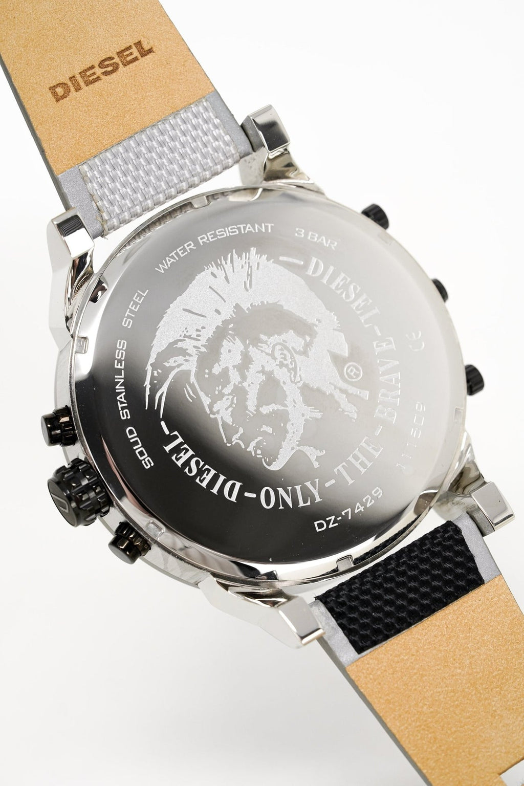Diesel DZ7429 Mr. Daddy 2.0 Chronograph Men's Watch – Black Dial & Grey Nylon Strap