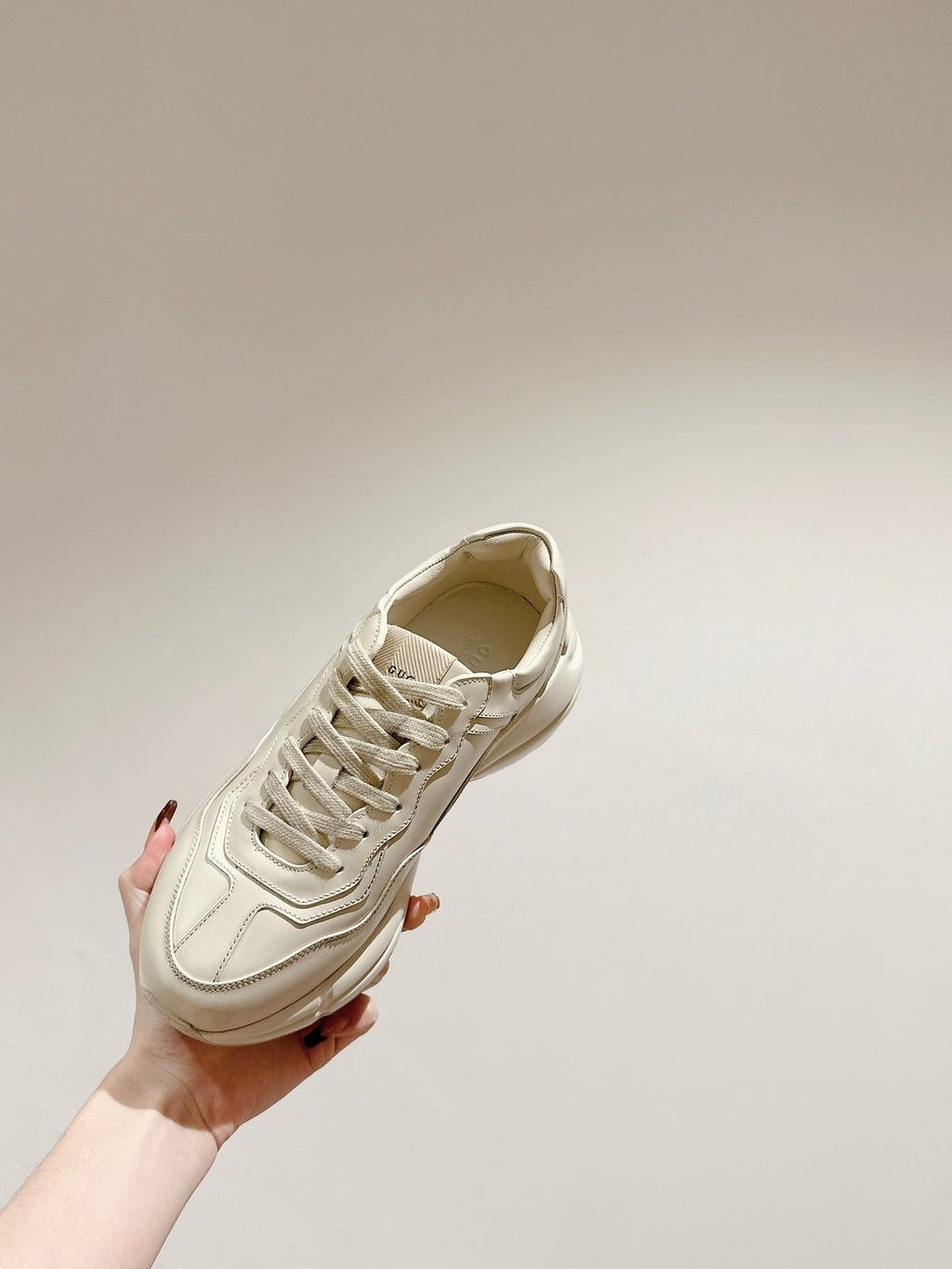 GUCCI RHYTON TRAINER WHITE CALFSKIN