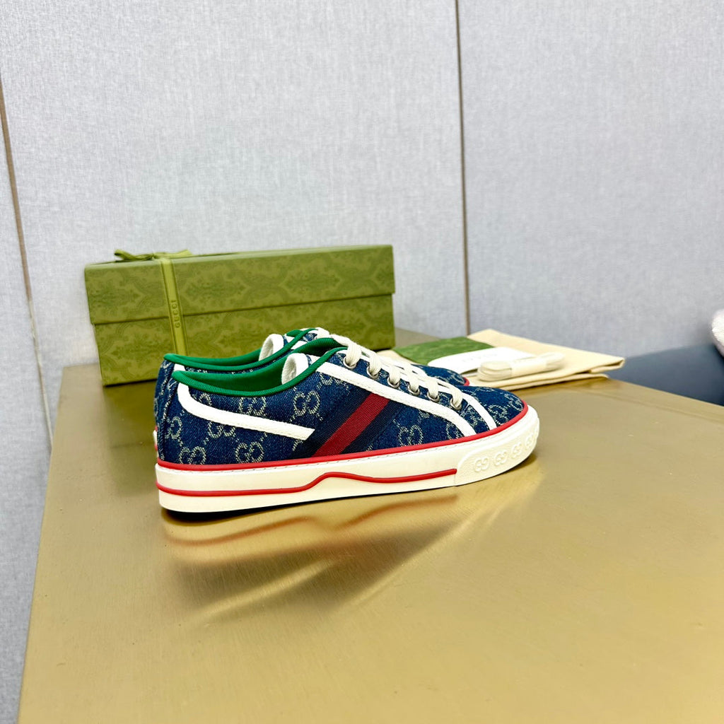 GUCCI TENNIS 1977 TRAINER LIGHT AZURE CANVAS