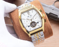 Patek Philippe Gold Silver White Dial Bracelet Watch